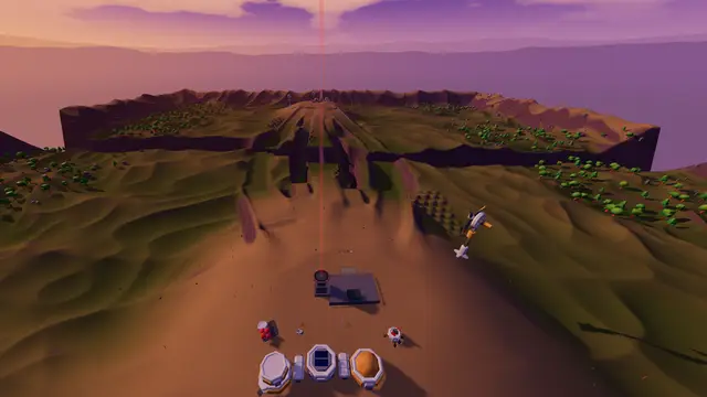 Rainfall at dusk: a base below a long flat-topped mesa